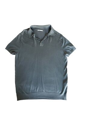 Zara Men's Gray Short-Sleeve Polo